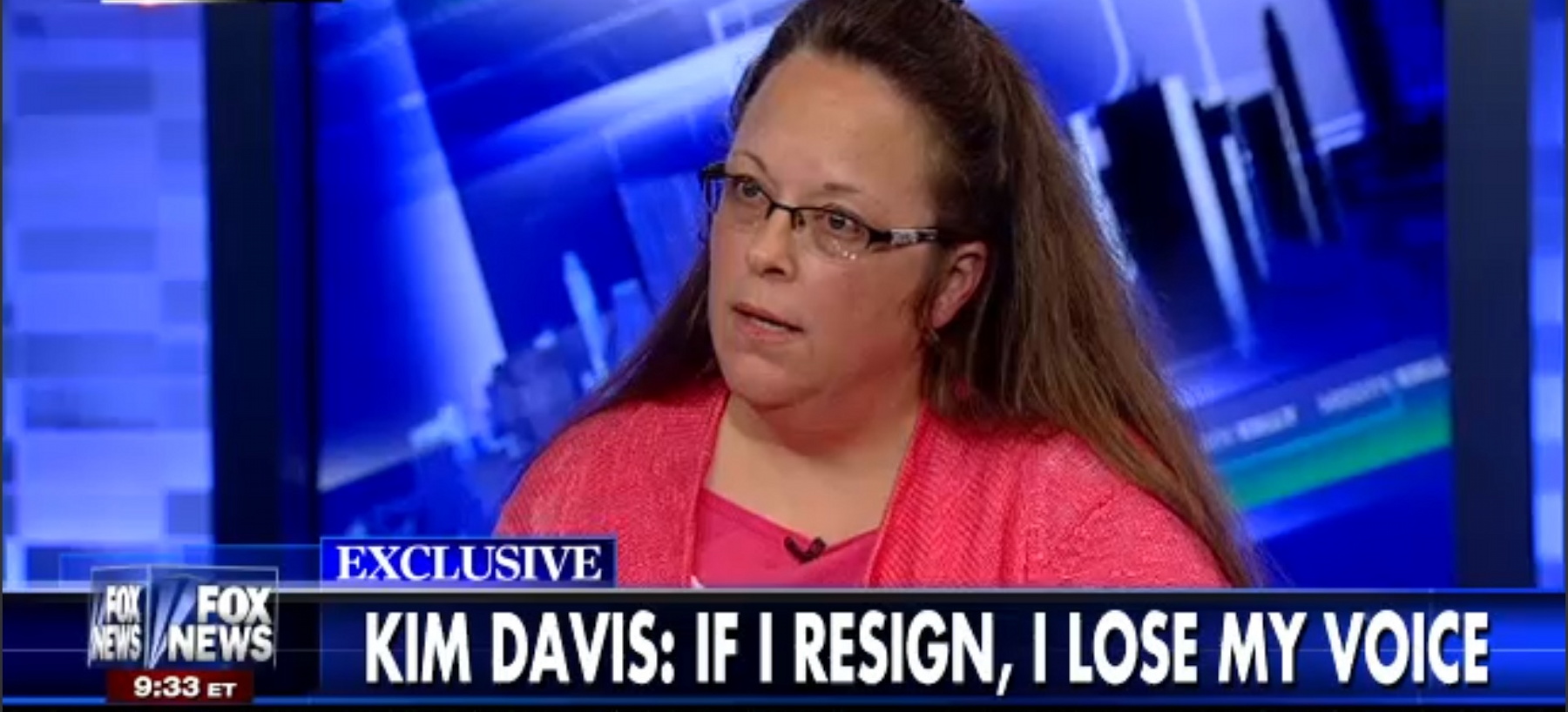 Kim Davis Tells Fox News If I Resign I Lose My Voice Video 5632