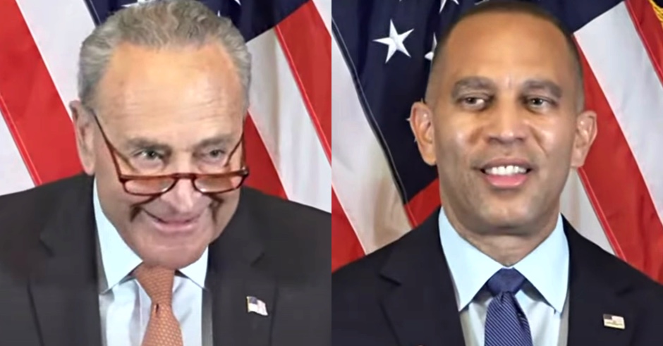 Schumer and Jeffries Gleefully Endorse Harris in Joint Presser After ...